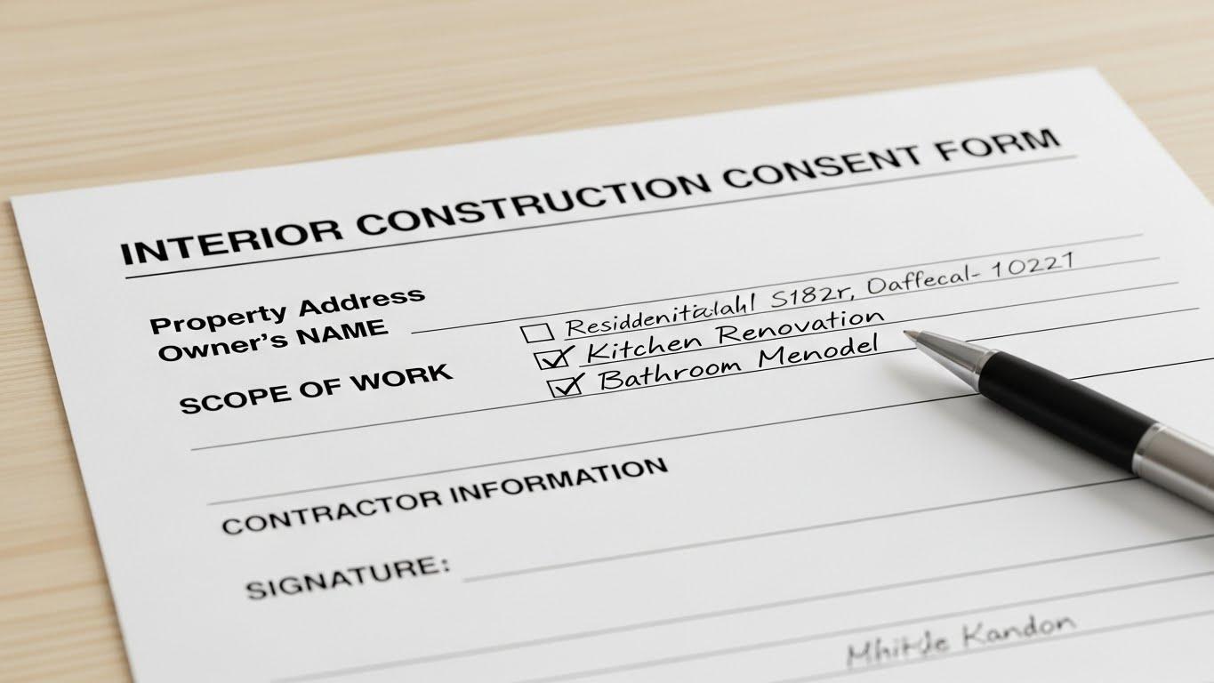 인테리어 공사 동의서 필수