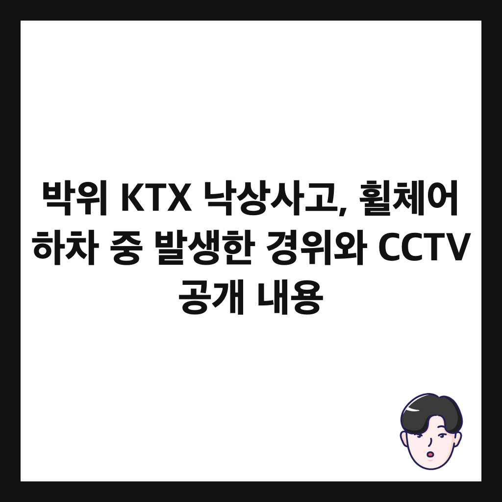 λ°μ KTX λμμ¬κ³ , ν μ²΄μ΄ νμ°¨ μ€ λ°μν κ²½μμ CCTV κ³΅κ° λ΄μ© μΈλ€μΌ