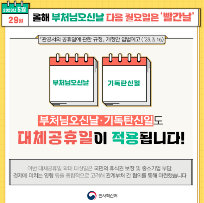 부처님 오신날 대체공휴일