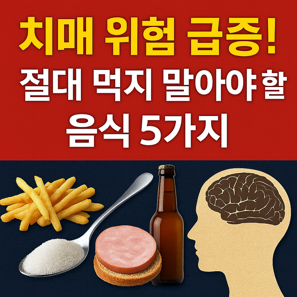치매 위험 급증! 절대 먹지 말아야 할 음식 5가지
