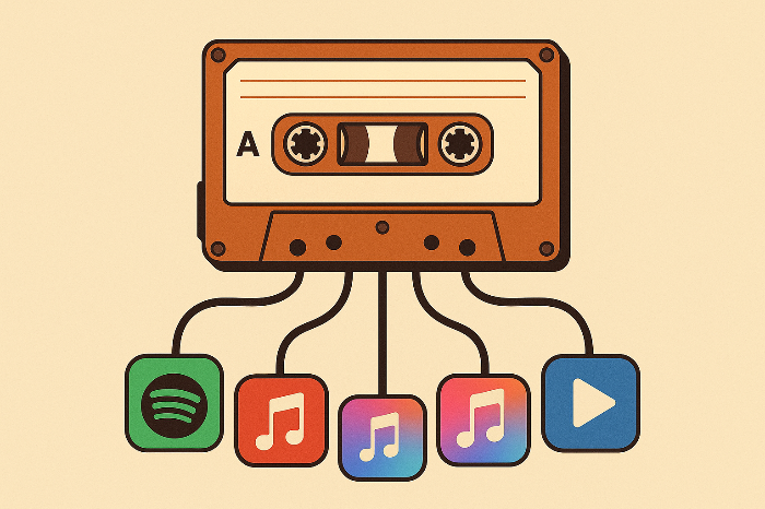 복고 매체와 디지털 플랫폼의 결합 이미지