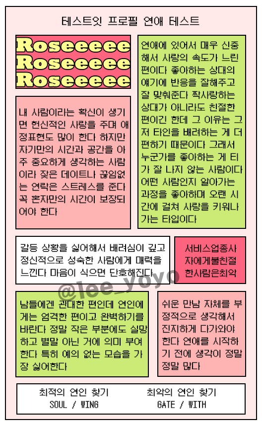 테스트잇 프로필 연애 테스트