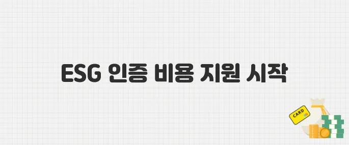 정부, ESG 인증 비용 지원 시작! 중소기업 혜택 조건과 신청 방법