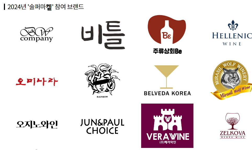 2024년도 술퍼마켓 참여 브랜드 2025년도 기대