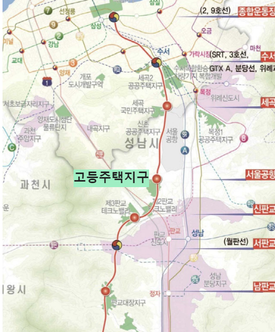 신강남선 노선도