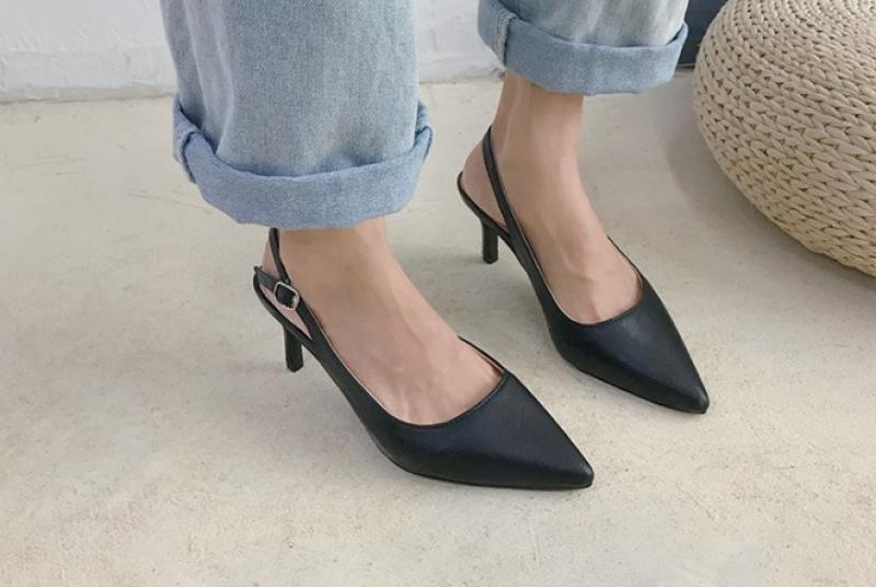 사뿐 트윌리 스틸레토 슬링백힐