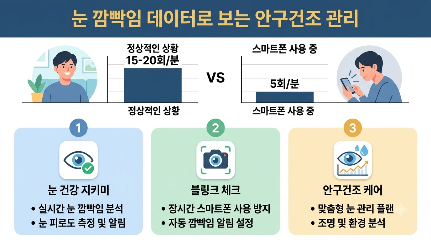 눈 깜빡임 감소 비교