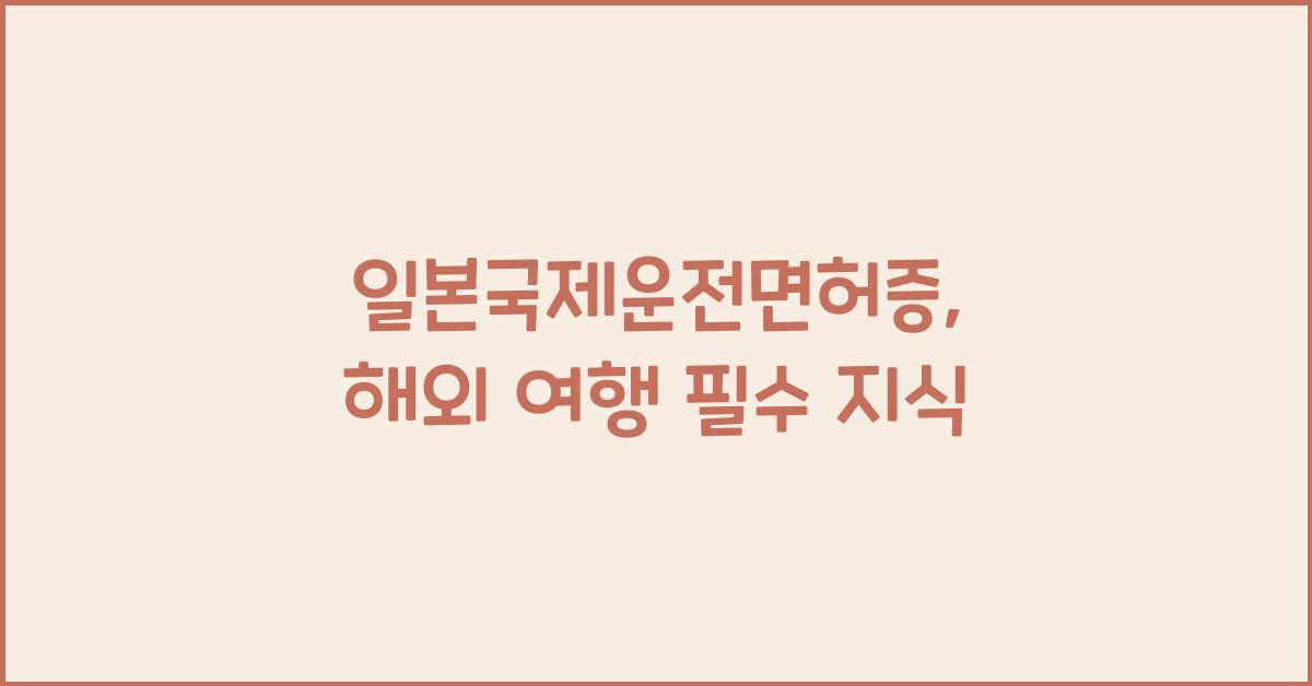 일본국제운전면허증