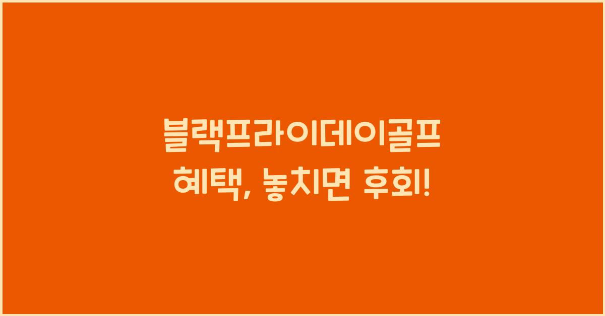 블랙프라이데이골프