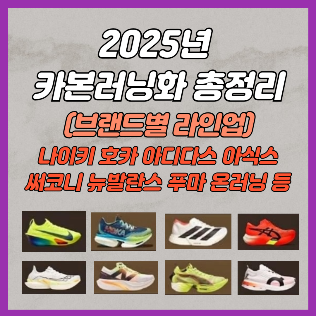 2025년 카본러닝화 총정리
