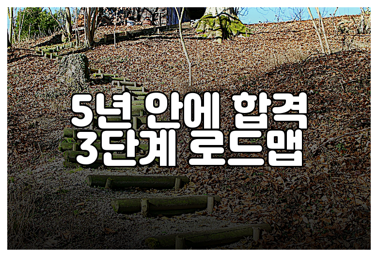 5년 안에 합격 3단계 로드맵