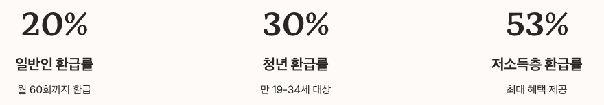 모바일티머니 K패스 수치 정리