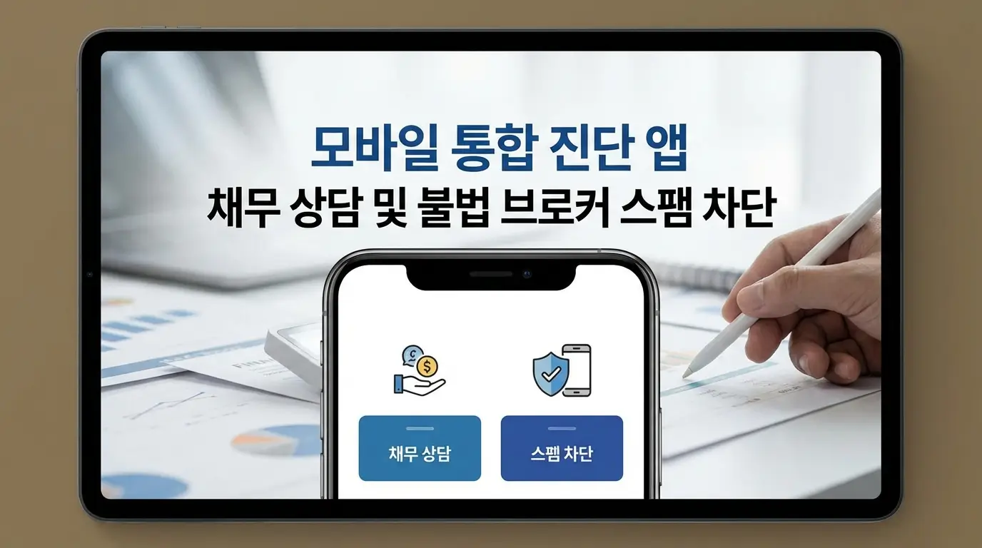 모바일 통합 진단 앱 채무 상담 및 불법 브로커 스팸 차단