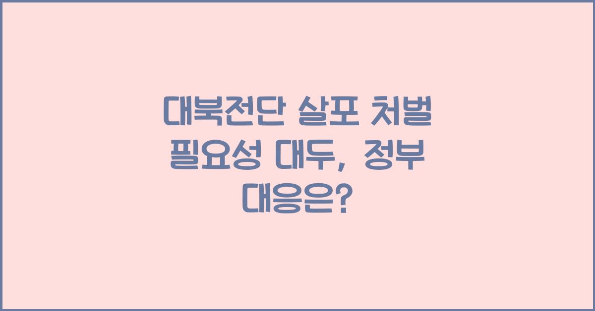 대북전단 살포 처벌