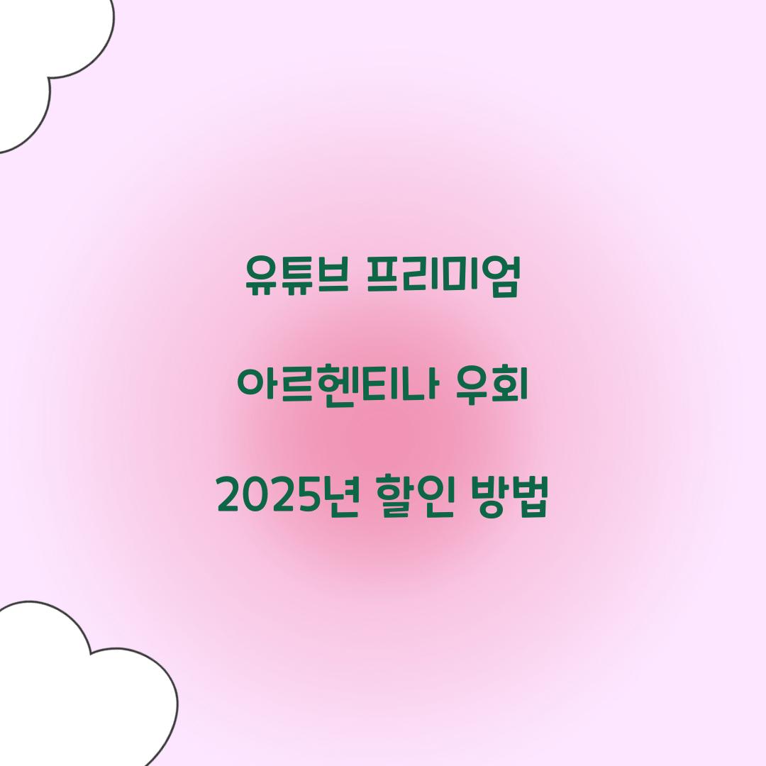 유튜브 프리미엄 아르헨티나 우회