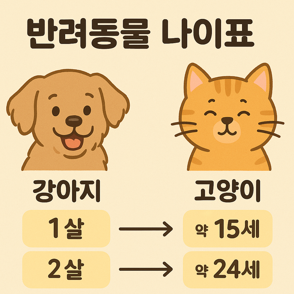 반려동물 나이표