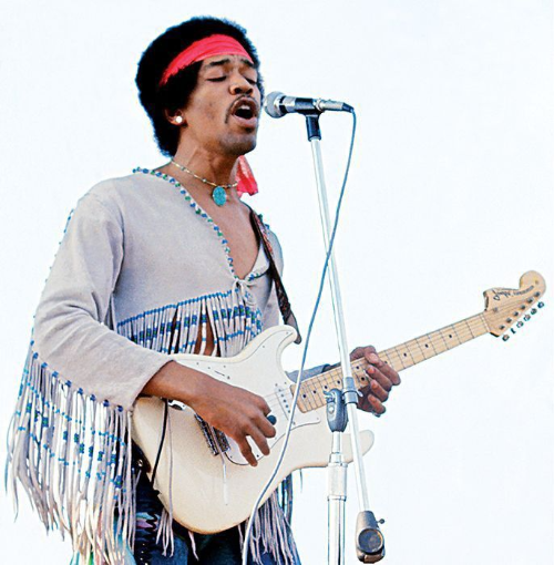 Jimi Henrix with Stratocaster