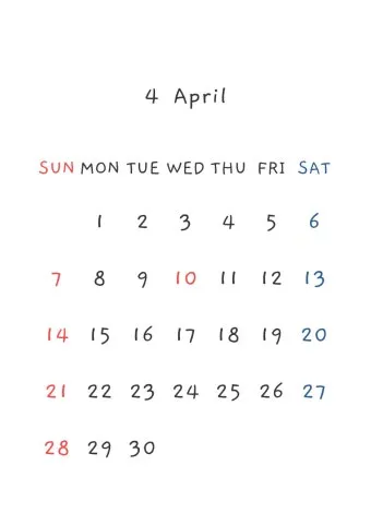 2025년 4월 달력 배경화면 일러스트 이미지 모음_17