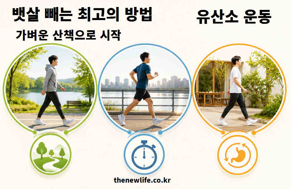 뱃살 빼는 최고의 방법 유산소 운동