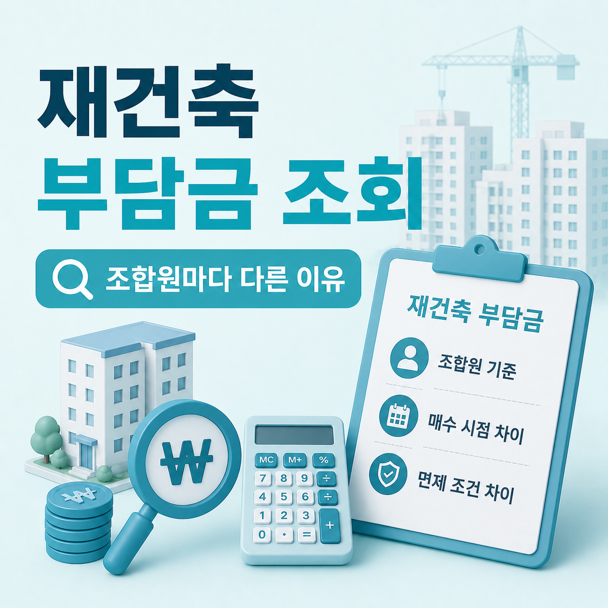 재건축 부담금 조회 전 조합원 기준 확인 안내