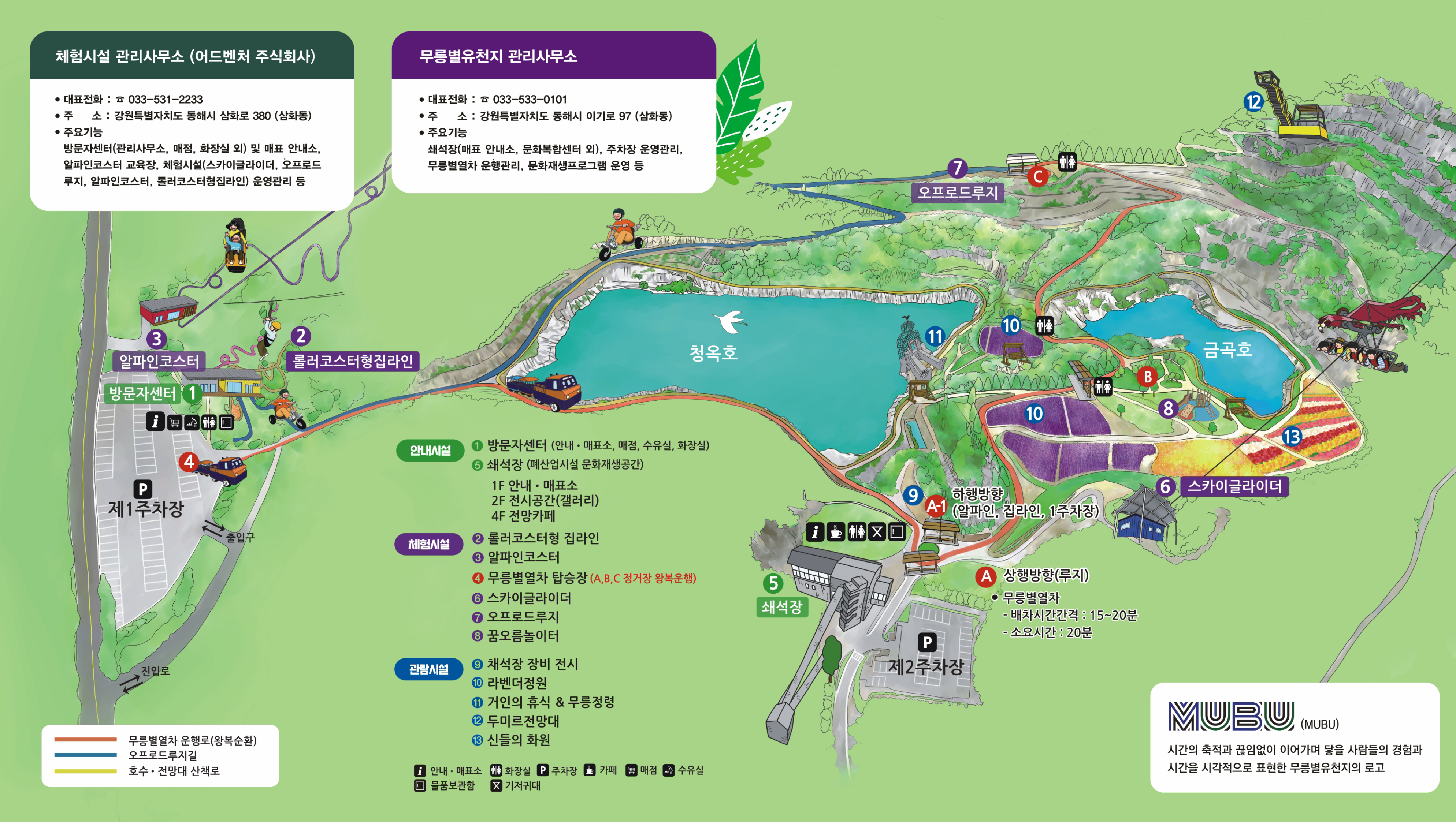 무릉별유천지 단지 안내도