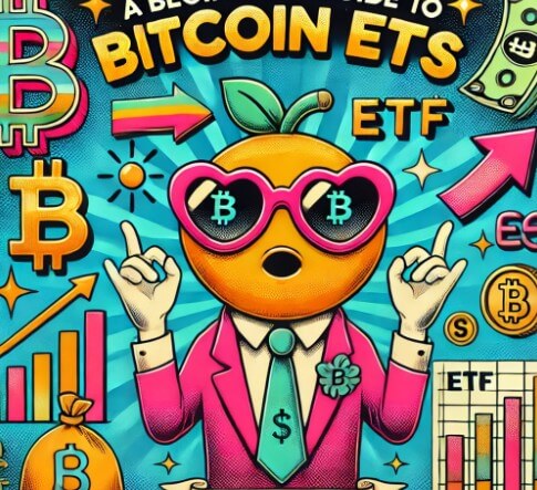 비트코인 ETF를 밝게 표현한 그림