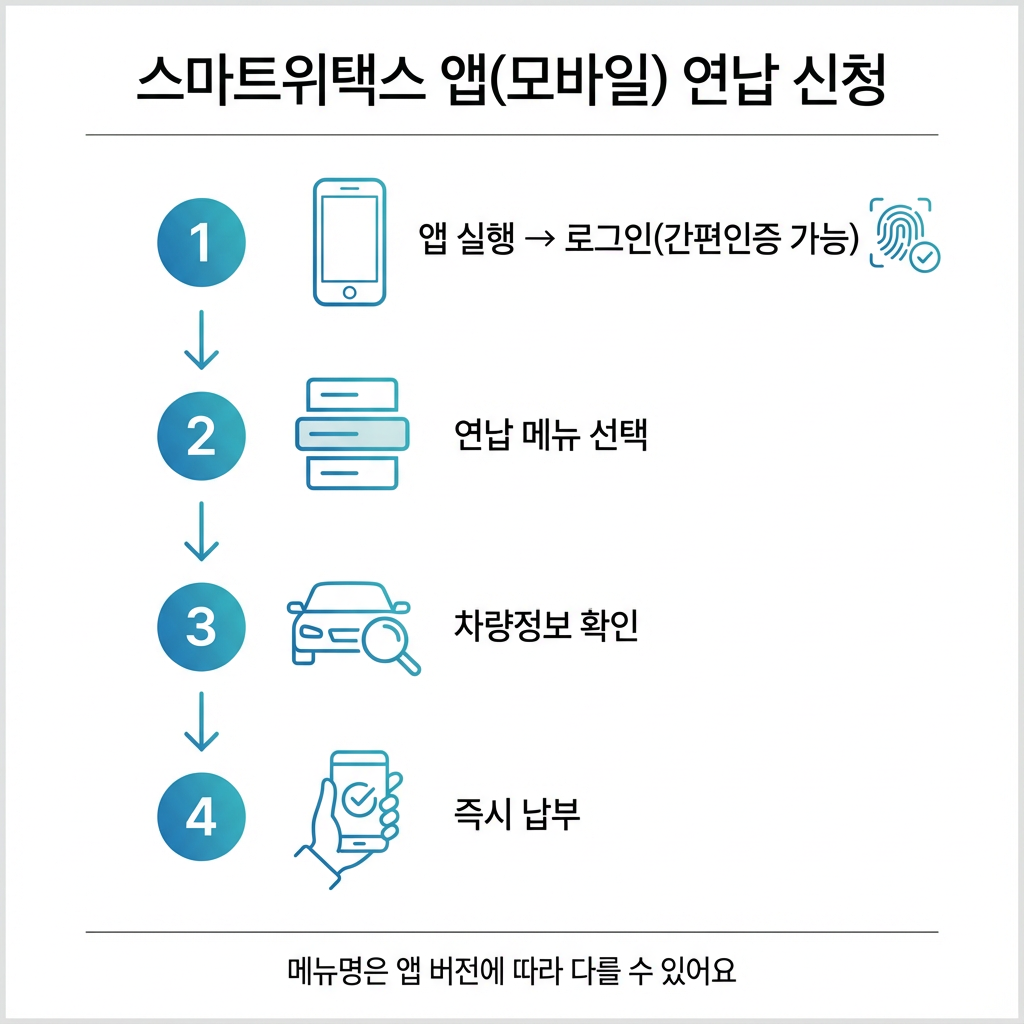 스마트 위택스 앱 연납 납부 신청