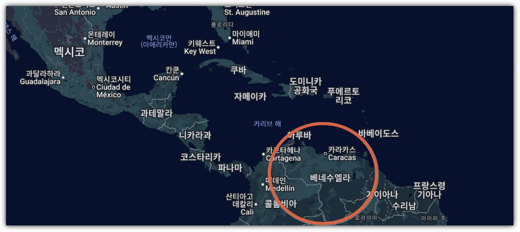 베네수엘라 위치