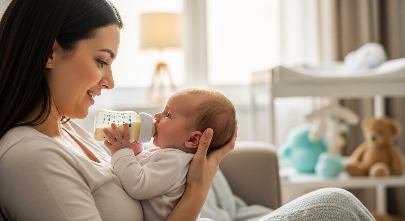 신생아 분유 수유 자세
