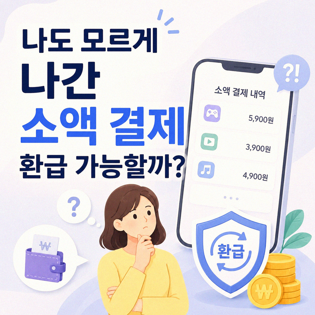 소액 결제 시 본인도 모르게 빠져나간 돈, 혹시 돌려받을 수 있을까요