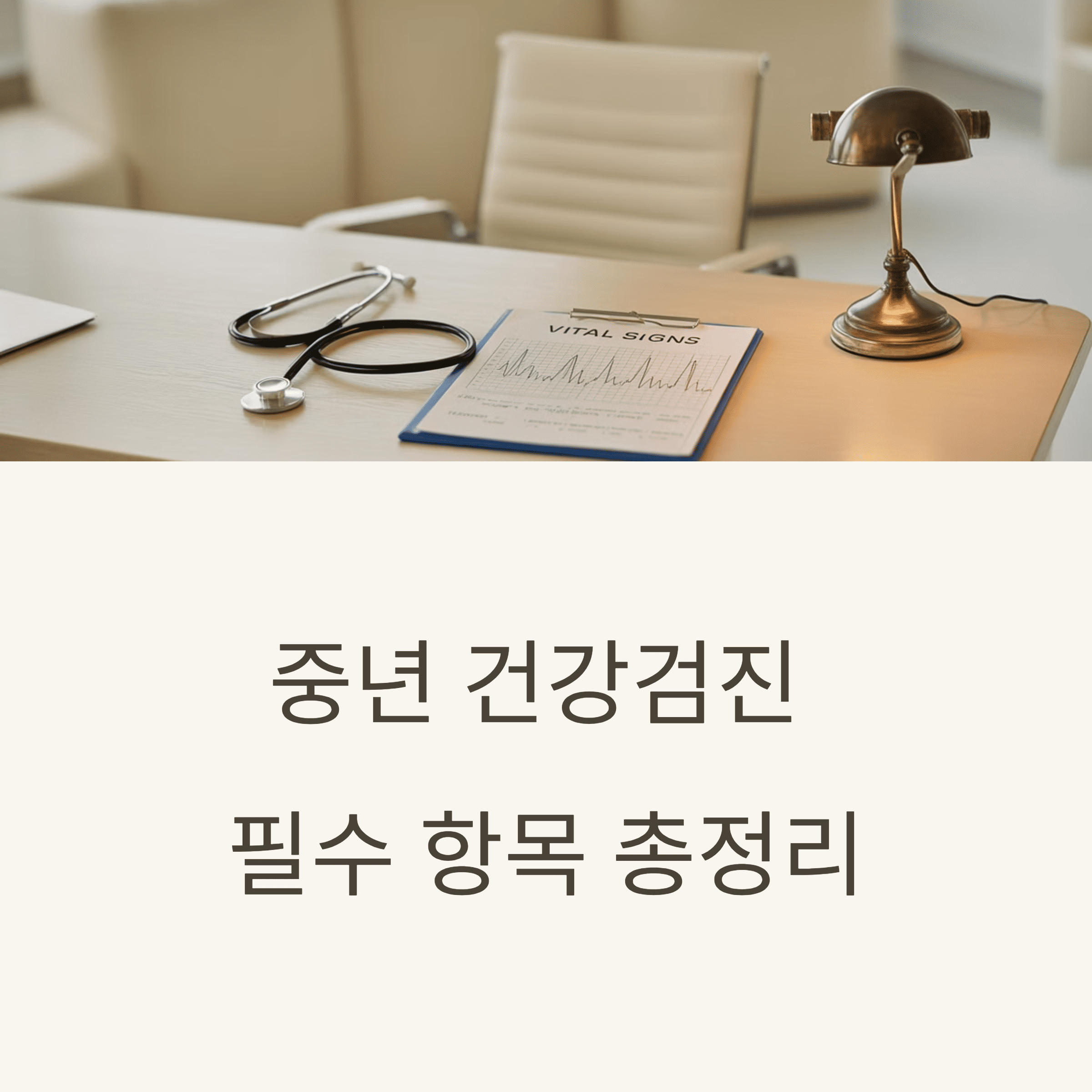 중년 건강 검진 필수 항목 총 정리