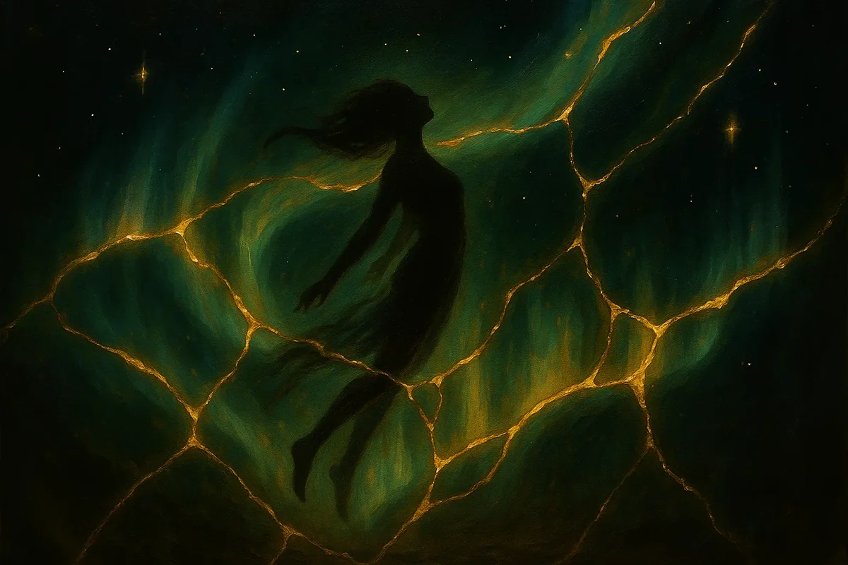 영적 각성을 표현한 추상 일러스트