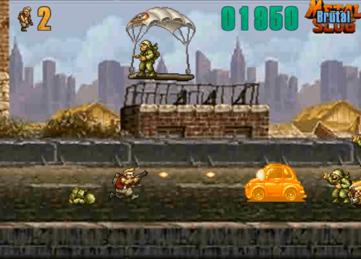 다가오는-자동차를-총으로-쏘는-화면