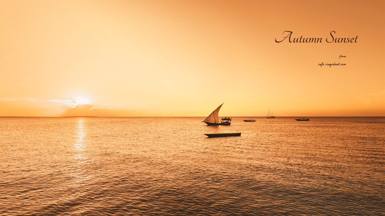 07 요트와 노을 C - Autumn Sunset 노을배경화면