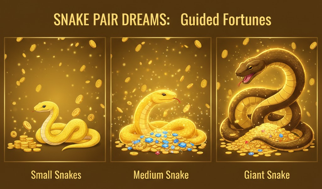 뱀 두 마리 꿈 해몽 - 두 배로 찾아오는 행운