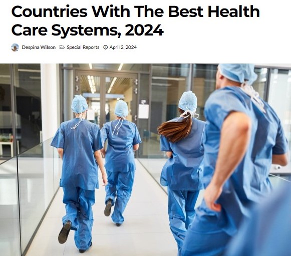 2024년 국가별 의료시스템 평가 순위