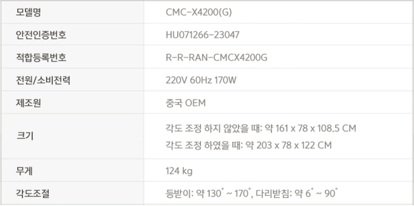 코지마의 제품사양