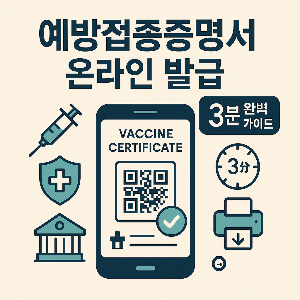 예방접종증명서 온라인 발급 3분 완벽 가이드