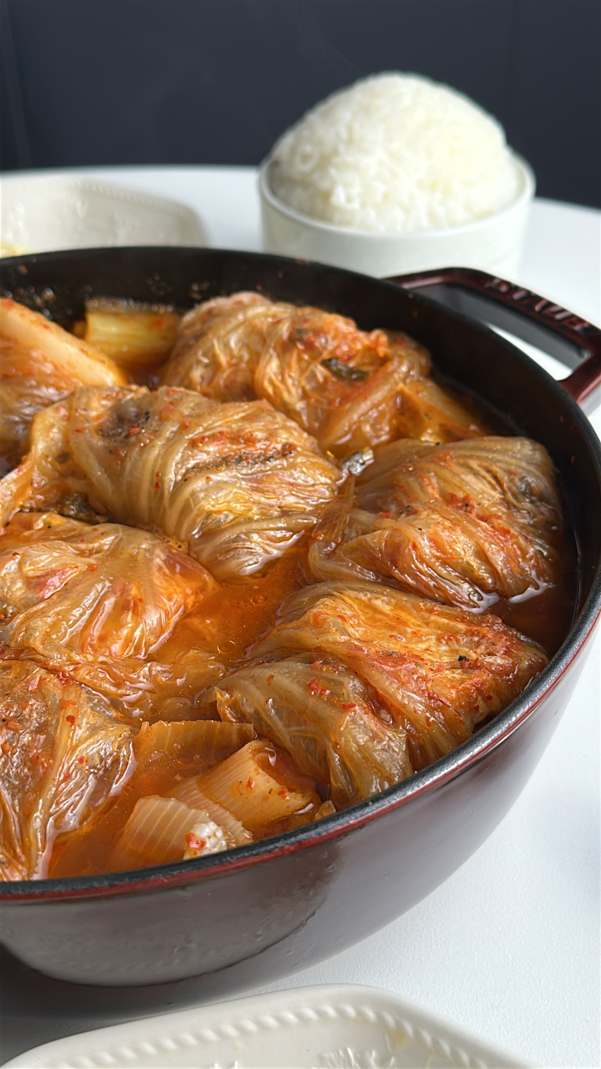 삼겹말이김치찜