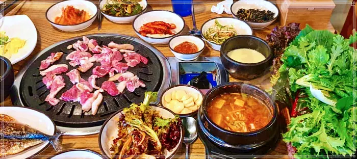시흥 물왕저수지 맛집 삼겹살 쌈밥정식, 된장찌개, 고등어 구이