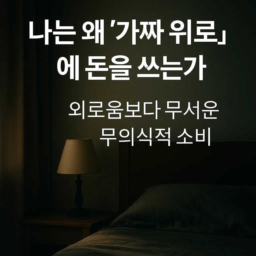 나는 왜 ‘가짜 위로’에 돈을 쓰는가 – 감정 소비의 무의식 감정 소비 이미지