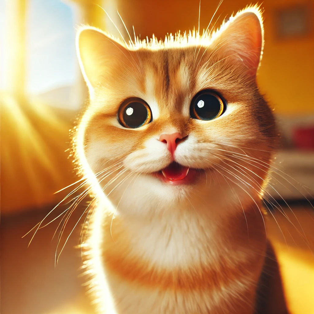 밝고 활기찬 눈빛을 가진 건강한 고양이