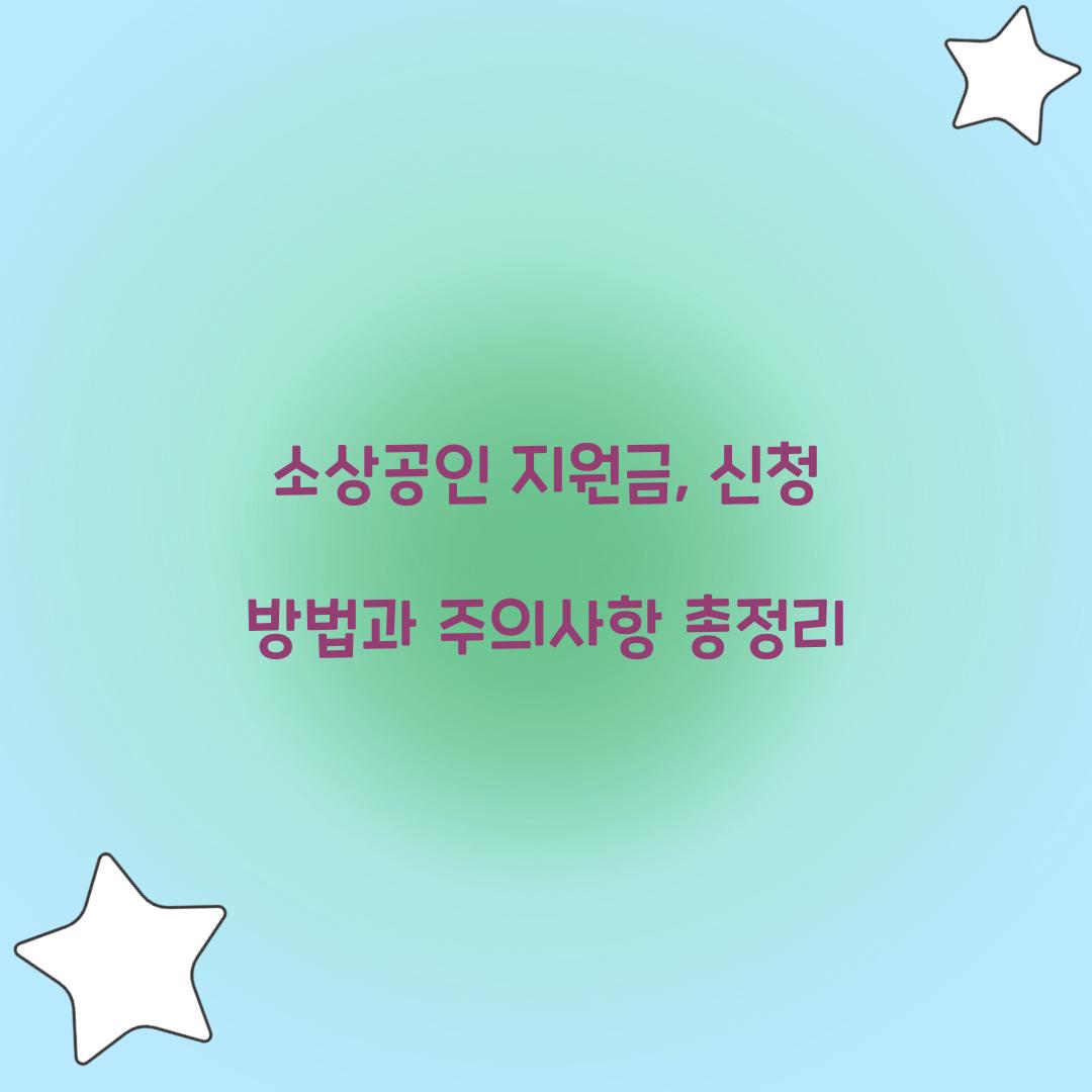 소상공인 지원금