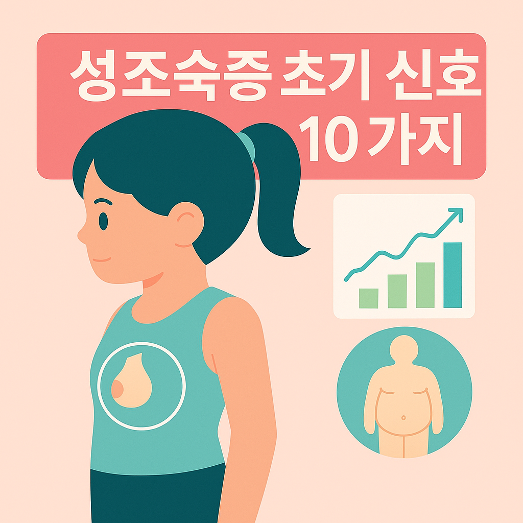 성조숙증 초기 신호 인포그래픽 &ndash; 여아 가슴발달&middot;체형 변화&middot;성장속도 체크