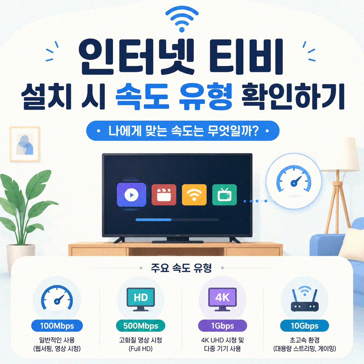 인터넷 티비 설치할 때 대칭 비대칭 어떻게 확인할까