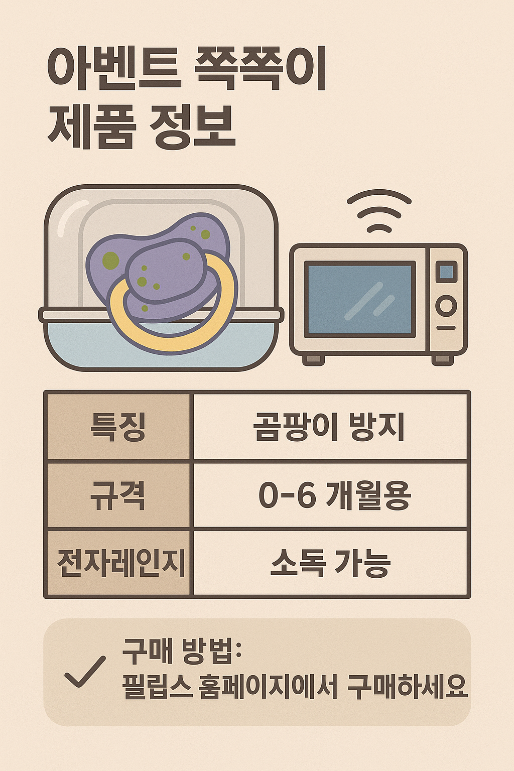 필립스 아벤트 쪽쪽이 곰팡이 소독, 관리법