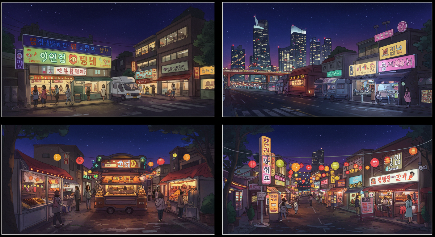 부산 지역별 대표 야시장 분위기