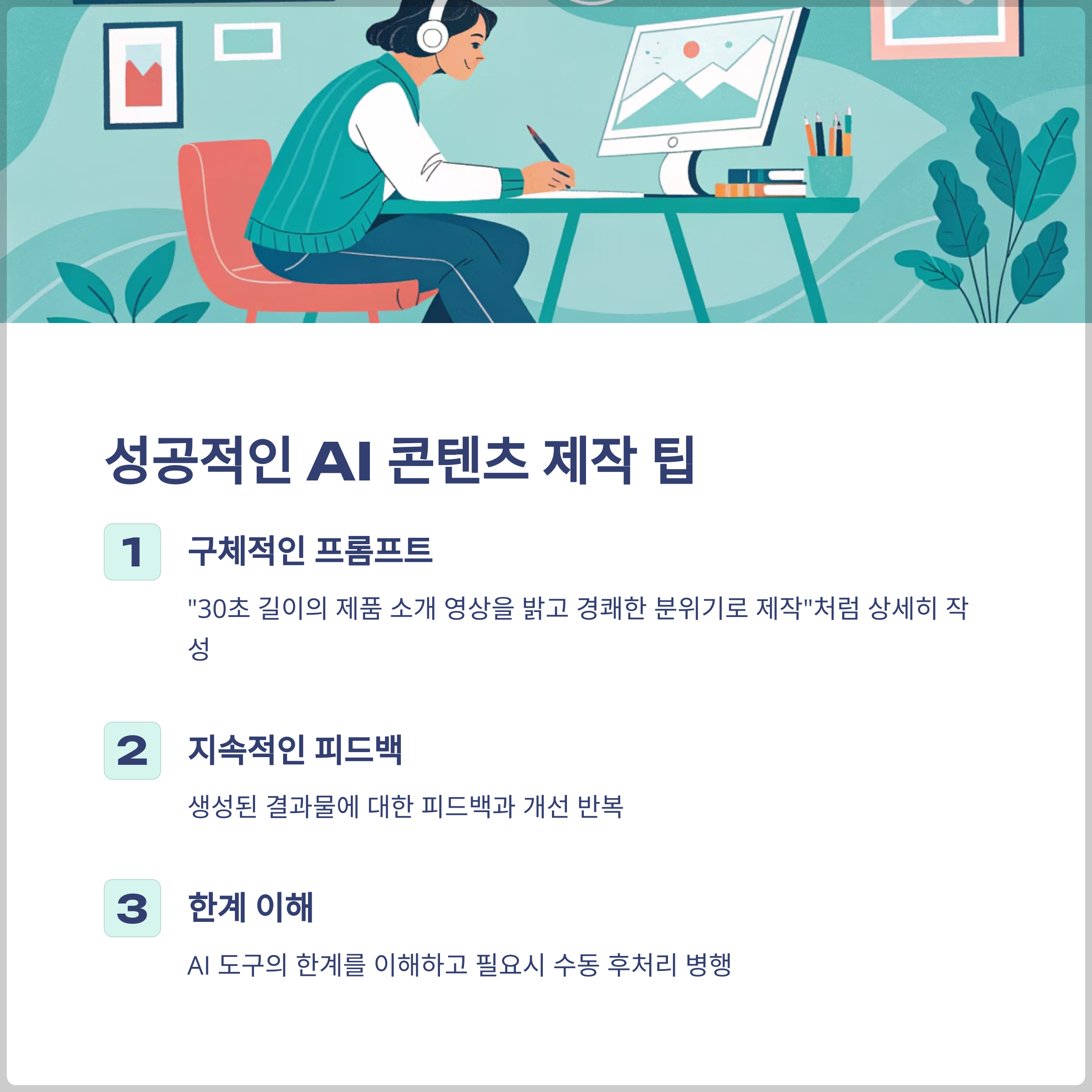 성공적인 AI 콘텐츠 제작을 위한 팁