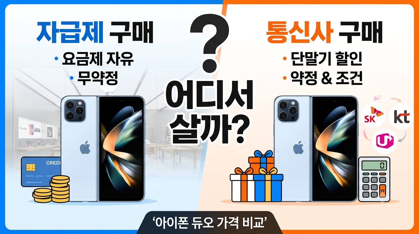 아이폰 듀오 자급제 vs 통신사 구매｜실제 비용 비교하고 더 저렴하게 사는 방법