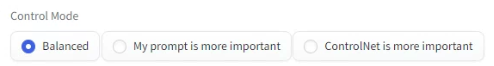 ControlNet Control Mode